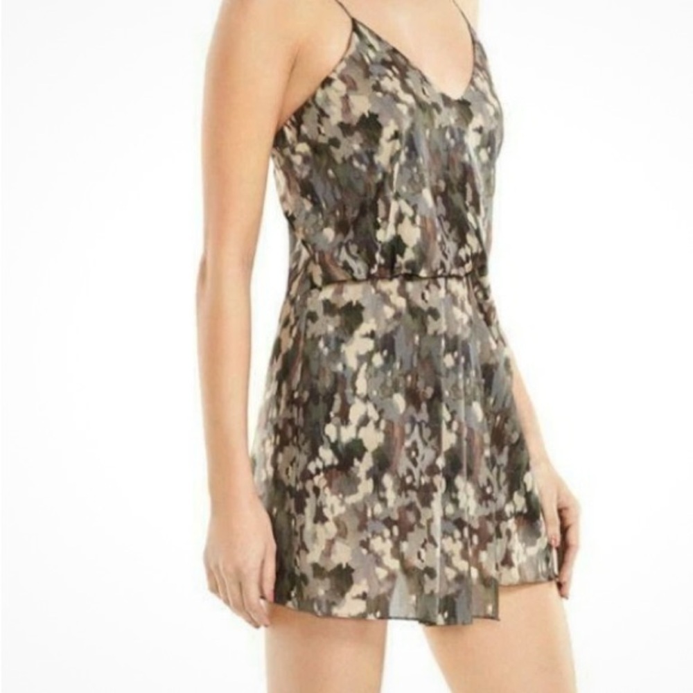 Haute Hippie Chorus abstract Silk stretch romper Sz 6 - Picture 2 of 9